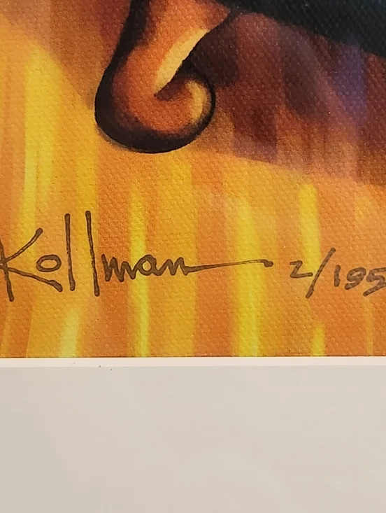 KOLLMAN Art Print Limited Edition Fox With Coffee Cup Colorful Kids 17 x 21 - Picture 3 of 7